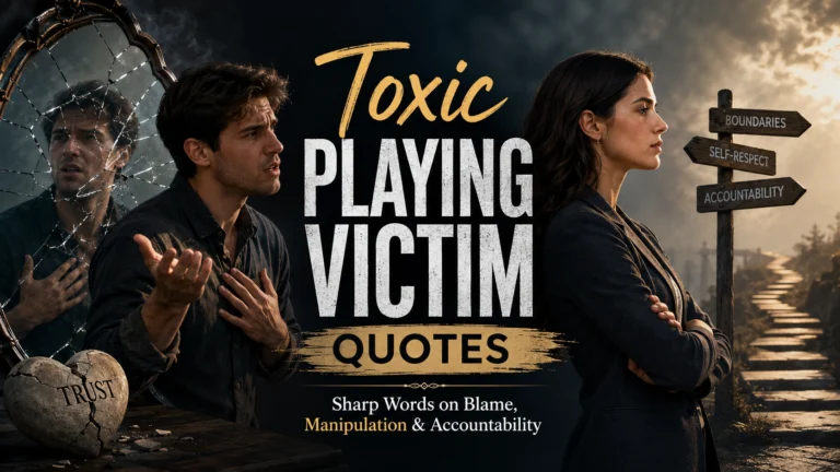 Toxic Playing Victim Quotes